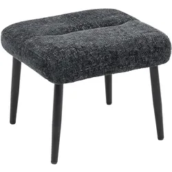 SITZHOCKER mit Stahlbeinen Fußhocker Chenille-Stoff