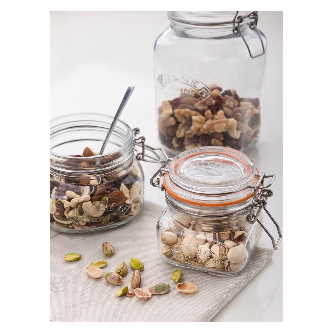 Kilner Quadratisches Glas mit Clipverschluss (0.25 l) (49916599)