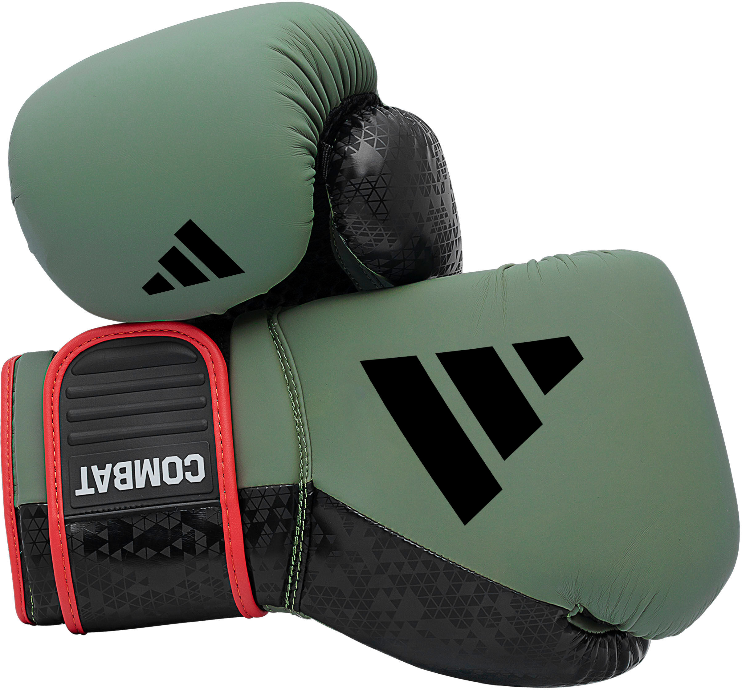 Boxhandschuhe ADIDAS PERFORMANCE "Combat 50" Gr. 10, grün (olivgrün, schwarz), Boxhandschuhe, 10 10, Obermaterial: 100% Kunstleder, Boxhandschuhe olivgrün, schwarz 10 10
