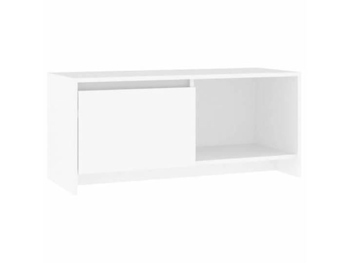 LMTYOENFG TV-Schrank Weiß 90x35x40 cm Lowboard Fernsehtisch Kompaktes Lowboard für Wohnzimmer und Schlafzimmer mit Tür und offenem Fach für Konsolen und Zubehör.