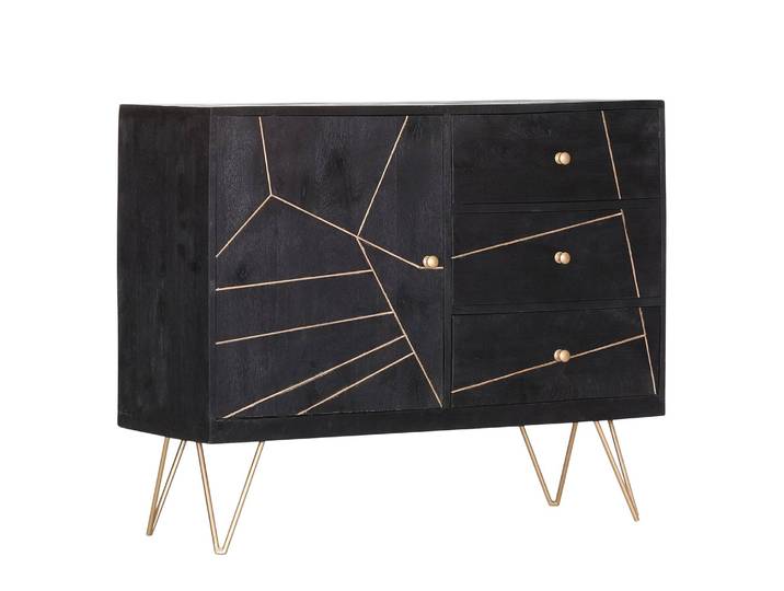 Kommode I 105 x 88 x 43cm Schwarz