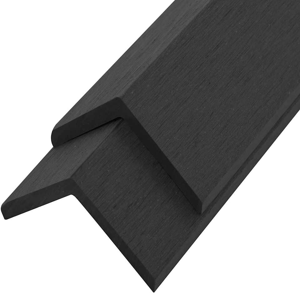 vidaXL Cornière de terrasse 5 pcs WPC 170 cm Noir
