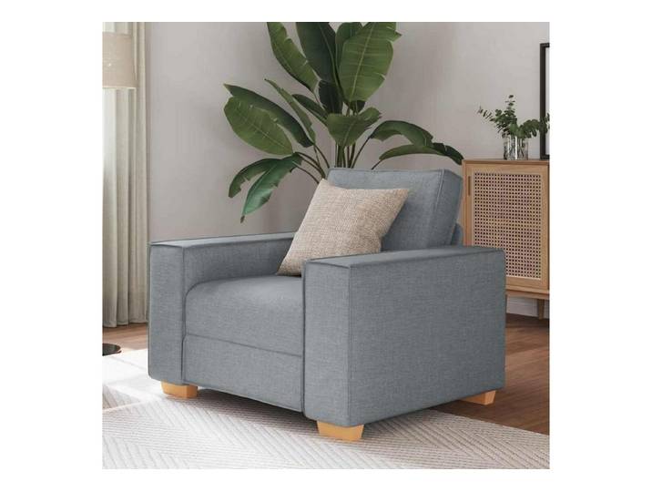 LuxusKollektion Sofa Sofa Stuhl Stoff Wohnzimmer Wohnung Büro Montage 60 cm Hellgrau