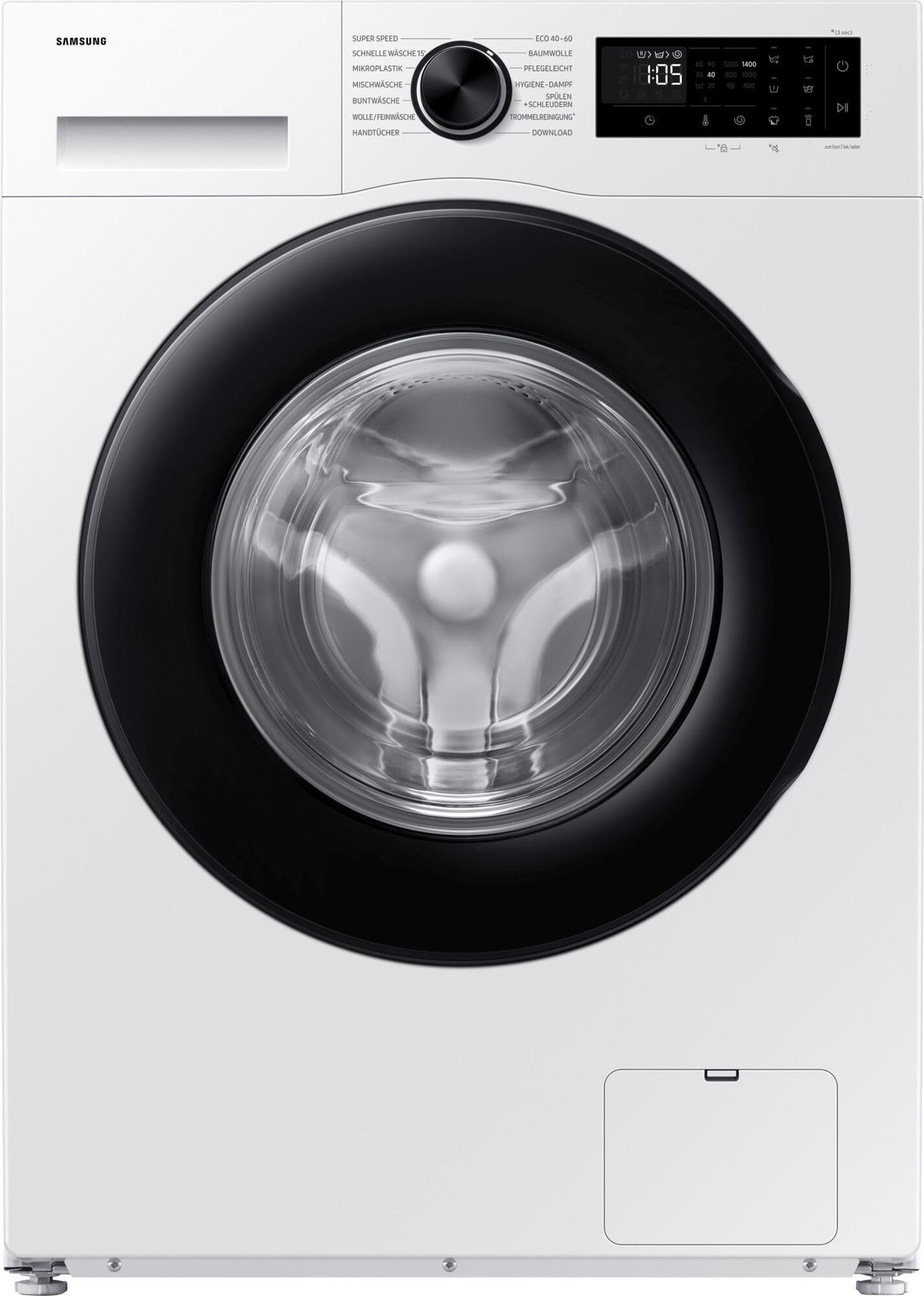 Samsung 9 kg Waschmaschine WWW6100D SLIM mit SuperSpeed 39', AI Ecobubble, (-10%), Frontlader, 9 kg, B, 72 dB, 1400 RPM, A