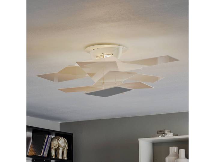 Foscarini Designer Deckenlampe Big Bang, dimmbar, weiß / opal, für Wohn- / Esszimmer, Kunststoff, Design, Deckenlampe