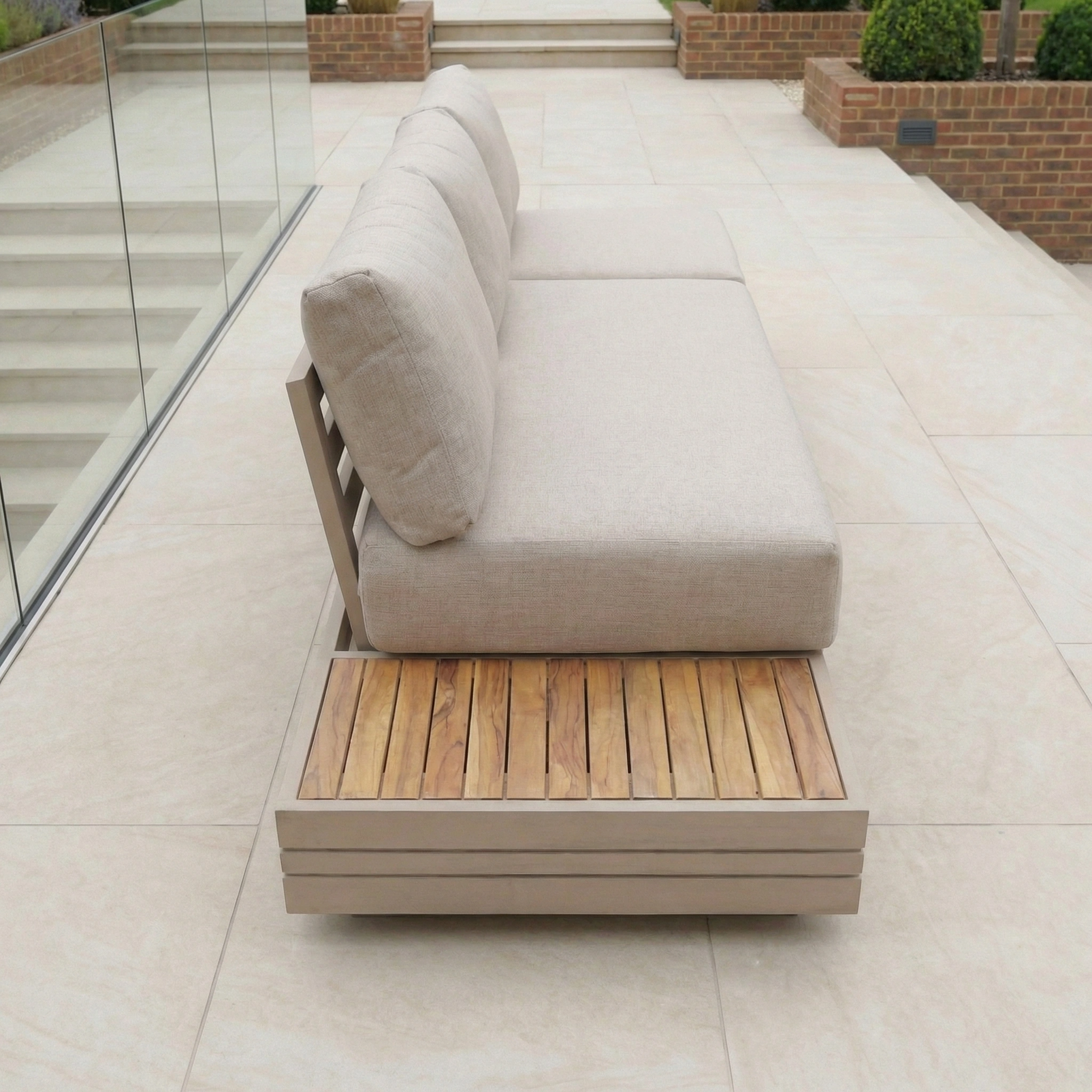 Harbour Lifestyle Panama Teak Side Table in Latte