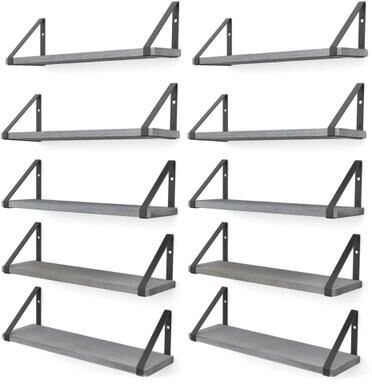 "Wallniture Ponza 17""x4.5"" Wood Shelves for Farmhouse Decor, Wall Bookshelves, Decorative Shelf, Custom Finish and Piece Options"
