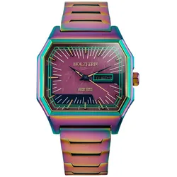 Holzkern Herren-Quarzuhr Star Trek™ Space Warp Amethyst/Rainbow