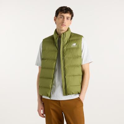Steppweste NEW BALANCE "BOSTON PUFFER VEST", Herren, Gr. M, sport grün (gee), Obermaterial: 100% Polyester. Futter: 100% Polyester. Wattierung: 100% Polyester, Westen Steppweste, sportliche Steppweste, mit markanter Steppung, aus Polyester