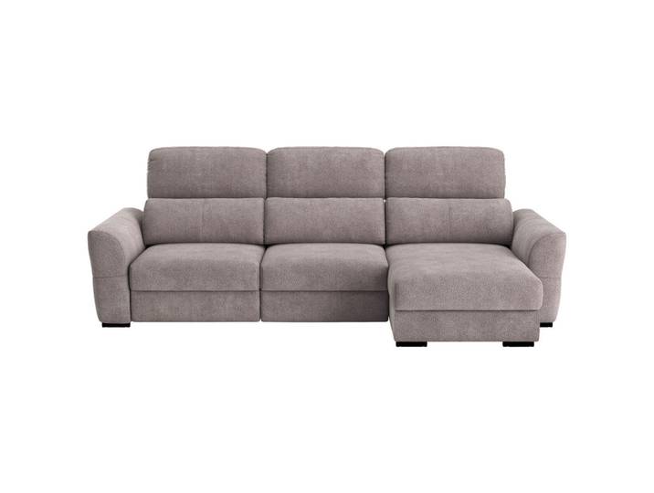 Mid.you Ecksofa, Taupe, Ottomane rechts, L-Form, 283x177 cm, Wohnzimmer, Sofas & Couches, Wohnlandschaften, Ecksofas