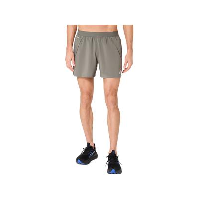 Laufshorts ASICS "ROAD 5IN SHORT", Herren, Gr. XL, N-Gr, grau (truffle grau), Obermaterial: 100% Polyester, Hosen, ACTIBREEZE™ Technologie, Schnelltrocknend, Atmungsaktiv