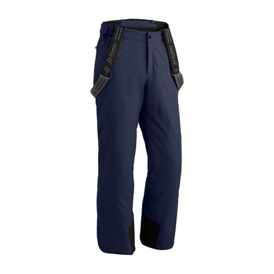 Skihose MAIER SPORTS "Anton 3.0", Herren, Gr. 62, Normalgrößen, blau (dunkelblau), 100% Polyester, Hosen Skihose, Herren Schneehose mit Hosenträgern, wind/wasserdicht, Regular Fit