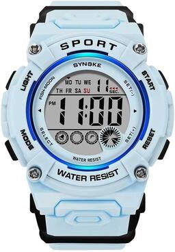 Everyday Crate SYNOKE 9810 Digital Sports Watch Waterproof LED Student Watch With Luminous Display smog Blue