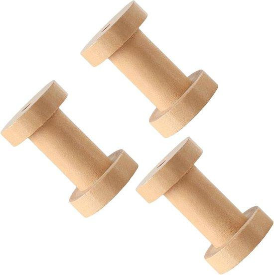 Set van 2 onbewerkte houten draadspoelen voor hobbyprojecten