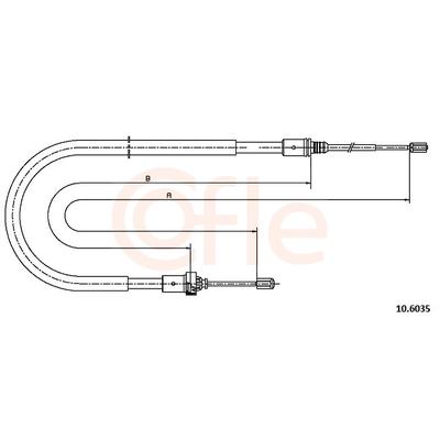 COFLE Seilzug, Feststellbremse 106035 für Peugeot