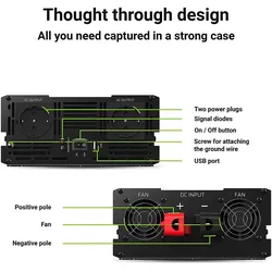 GreenCell, Spannungswandler, INV24 - Universal - Auto - 24 V - 1500 W - 230 V - DC-to-AC