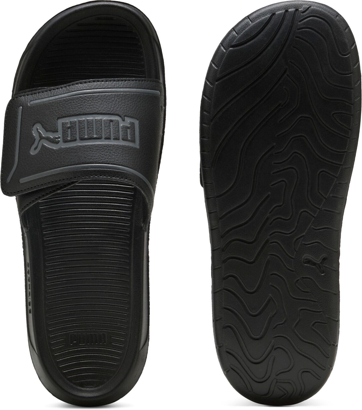 Badesandale PUMA "ROYALCAT COMFORT 2", Damen, Gr. 40,5, schwarz (puma schwarz, cool schwarz gray), Synthetik, unifarben, Schuhe Badesandale, für Alltag und Freizeit, mit SOFTRIDE-Dämpfung, sportlicher Stil puma schwarz, cool schwarz gray 40,5
