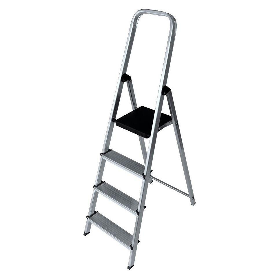 EDM Product 4-Stufige Klappleiter Aluminium (43 X 10,5 X 149 Cm) (Stehleiter, 43 cm) (34789075)