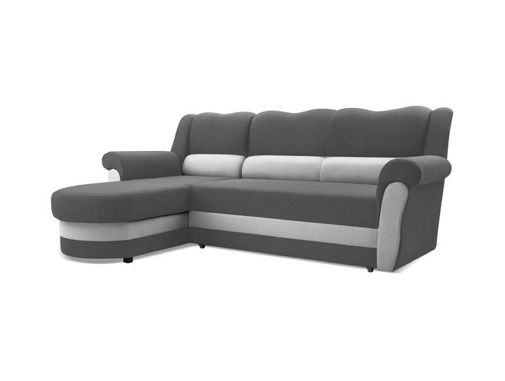 Ecksofa BRUNO Links Grau/aschegrau (Bahama 35 + Bahama 31)