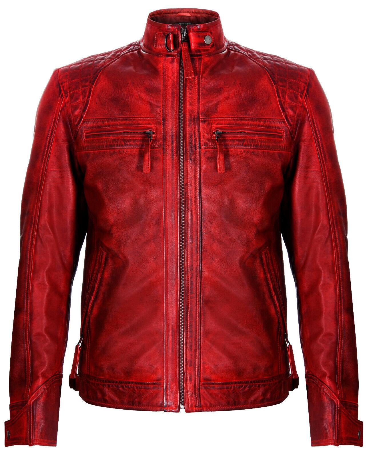 Gesteppte Bikerjacke aus Leder von Rock Racing