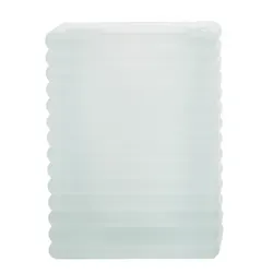 Sovie CANDLES Kerzenglas Cube Frostig/Milchig für Sovie® Refill Kerzen, 7 x 9,5cm, 1 Stück