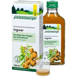 Schoenenberger Naturreiner Pflanzentrunk Ingwer 200 ml