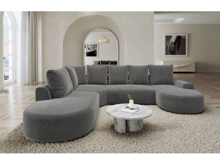 Sofa Dreams Wohnlandschaft Gomera U Form Stoff Lounge, Wohnlandschaft, Ottomane, U-Form, Lounge