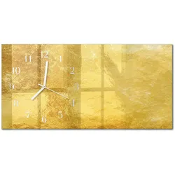 WANDUHR aus Glas 60x30 cm - Metallische Textur