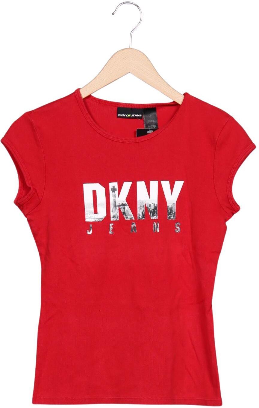 Dkny C Damen T-Shirt, Rot, Gr. M, Baumwolle - Second Hand