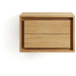 Teakholz Badezimmer Unterschrank im Skandi Design 60 cm breit