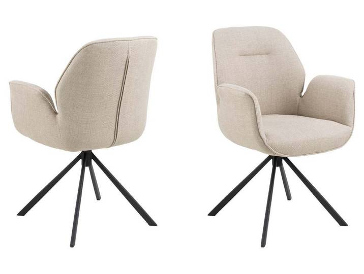 ACTONA GROUP Esszimmerstuhl Aura Esszimmerstuhl mit Armlehne beige.