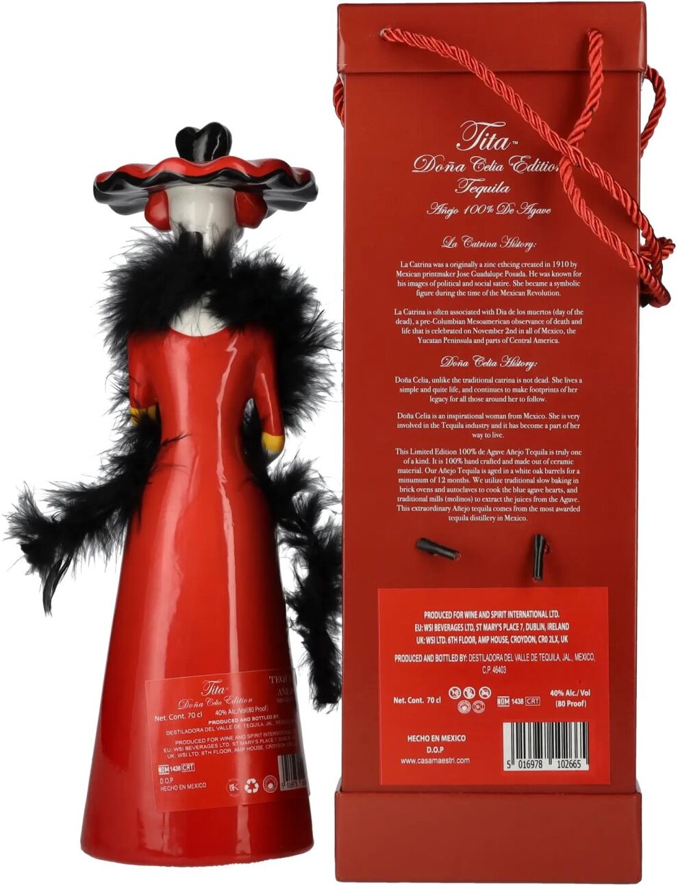 Dona Celia Tequila Añejo 100% de Agave 40% Vol. 0,7l in Geschenkbox