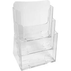 Exacompta Transparenter Prospekthalter A4 mit 3 Fächern