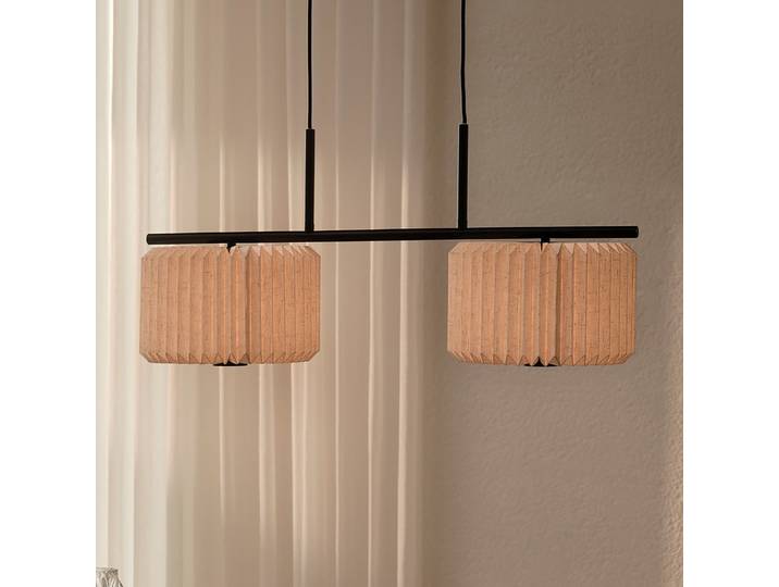 Suspension Vivienne Dual 70 x 33 x 25cm Noir Tissu mélangé E27