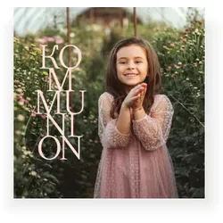 Einladungskarte Kommunion: Schriftband mit Foto