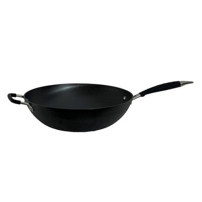 Wok RONNEBY BRUK "Ultra Light Wok-Pfanne, mit silikonummanteltem Griff", schwarz, B:32cm H:11,5cm L:58cm, Pfannen, Wok