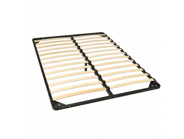 Sommier métal en kit 2x13 lattes, noir, 140x190 cm