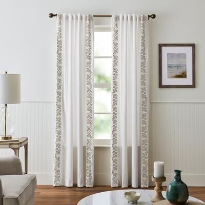Martha Stewart Plume Curtain Panel Pair