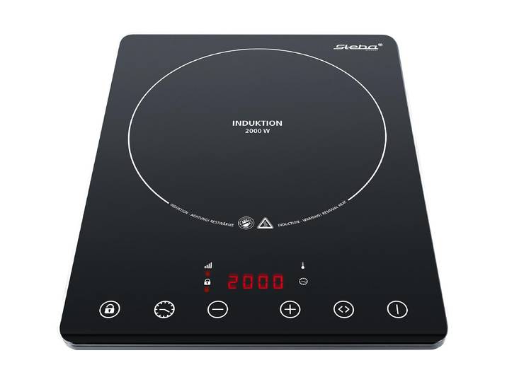 STEBA Einzel-Induktionskochplatte IK 65 , schwarz, B:28cm H:4cm T:36cm Ø:23cm, Kochplatten, Einzel-Induktionskochplatte
