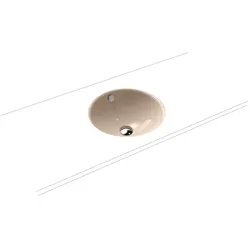 Kaldewei Classic Unterbauwaschtisch 910106003030 d= 36cm, mit Überlauf, Schallschutz, bahamabeige Perl-Effekt