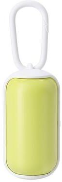 Snug & Styled Portable Dog Poop Bag Dispenser & Hands Free Waste Pickup Tool With 15 Bags fruit Green+white