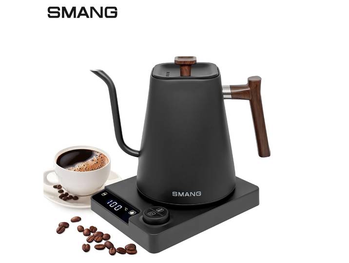 Bouilloire électrique à col de cygne SMANG 1200W 1L avec contrôle de température pour café et thé