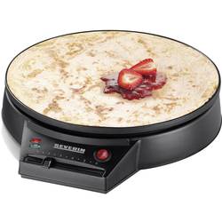 Severin CM 2198 Crépes Maker mit manueller Temperatureinstellung Schwarz