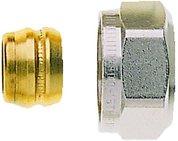 Heimeier Klemmverschraubung 3800-15.351 15mm, vernickelt, für Kupfer-/Präzisionsrohr, M 24x1,5 AG
