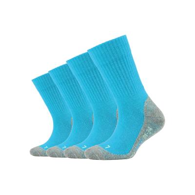 Funktionssocken CAMANO "function", Jungen, Gr. 39-42, Sockengröße, blau (turquoise, grau), Materialmix, uni und meliert, normal, Socken Sportsocken, mit verstärkten Belastungszonen an Ferse und Spitze