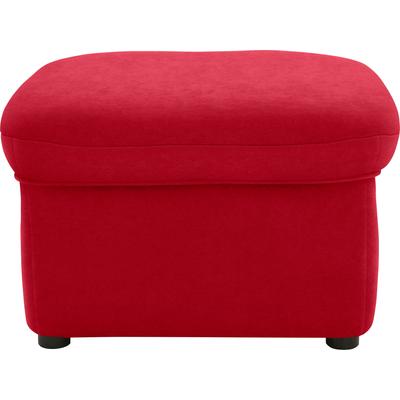 Hocker DOMO COLLECTION "Faenza", rot (dunkelrot), B:60cm H:41cm T:60cm, 100% Polyester, Hocker, Polsterhocker, DOMO collection Hocker, in großer Farbvielfalt
