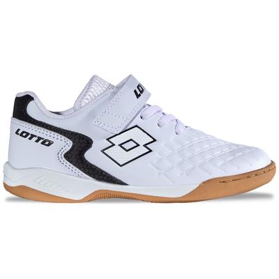 Hallenschuh LOTTO, Mädchen, Gr. 26, weiß (weiß, schwarz), Synthetik, Schuhe Hallenschuh, - auch für den Hallensport
