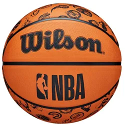Wilson NBA Basketball All Team Orange/Black,  Gr. 7