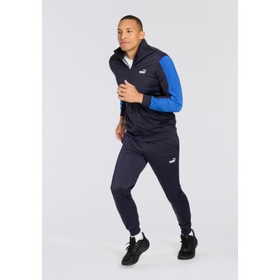 Trainingsanzug PUMA "SPORT POLY SUIT", Herren, Gr. XL, blau (new navy), Trikot, Obermaterial: 100% Polyester, regular fit, Sportanzüge Trainingsanzug, ohne Kapuze, aus Trikot-Material