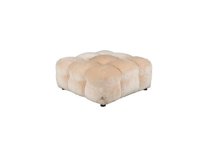 Design Sitzpouf „Hackman“ Samtbezug Beige Dutchbone
